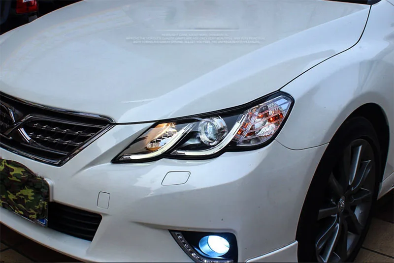 Светодиодный головной свет для Toyota Reiz/Toyota Mark X 2010 2011 2012 2013 фары Биксеноновые линзы проектор светодиодный дневные ходовые огни