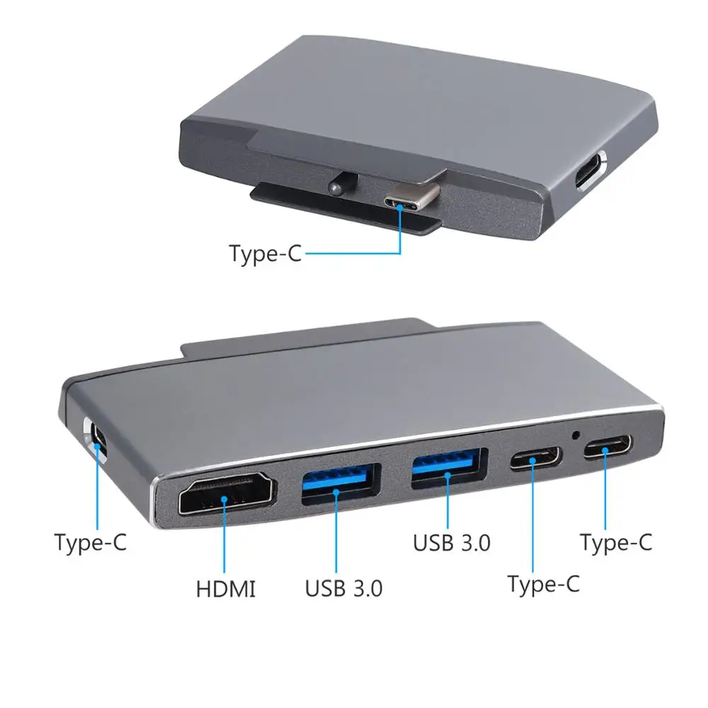 USB концентратор LiNKFOR HDMI адаптер 6 в 1 C 2 порта 4K для док станции Surface Go|Кабели USB| |