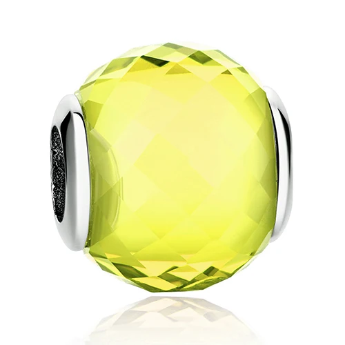 yellow Высочайшее качество 10 Цвета синий муранского Стекло Бусины подходят Pandora Серебряный Браслет Кулон европейские DIY ювелирных изделий - Цвет: yellow