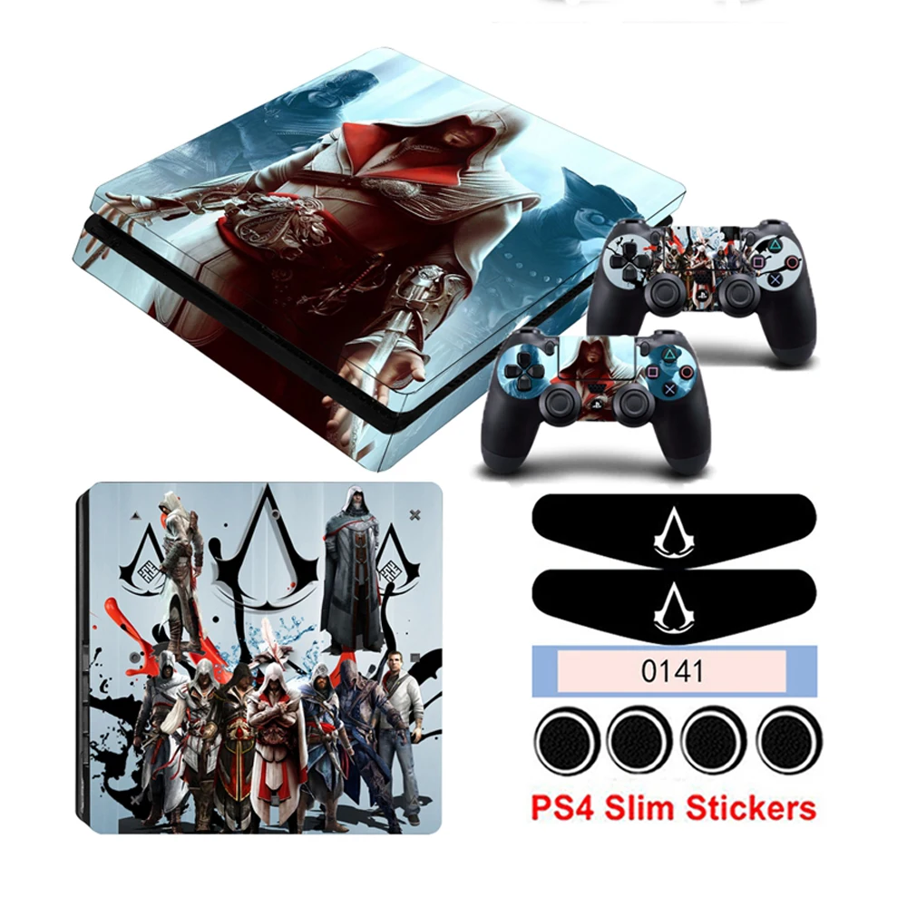 PS4 тонкие наклейки скины для Playstation 4 тонкая консоль и контроллер виниловая