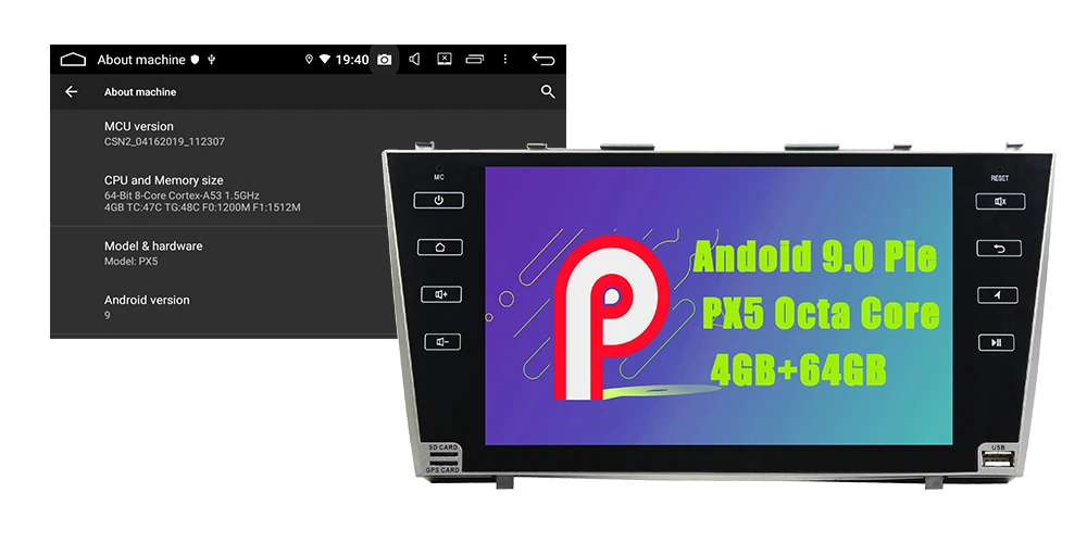 Belsee " ips экран Android 9,0 для Toyota Camry 2007-2011 Автомагнитола 4 ГБ 8 ядерный стерео аудио gps навигация головное устройство Авторадио