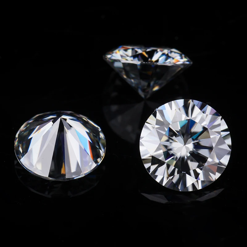 

5mm round cut gray moissanites whoelase price synthetic stone beads maker for romantic ring making