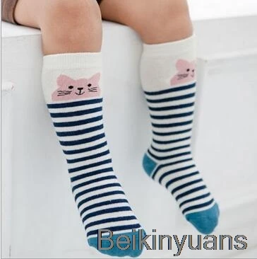 The Article blue cat Модные Носки с рисунком из мультфильма для малышей, нескользящие носки с рисунком животных для новорожденных девочек и мальчиков, хлопковые носки с рисунком лисы и кошки для малышей - Цвет: The Article blue cat