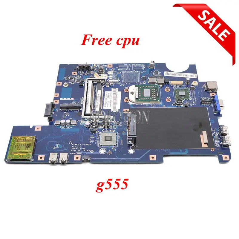 

NOKOTION LA-5972P for Lenovo ideapad g555 laptop motherboard DDR2 free cpu 11S69035134 HD4200 graphics Mainboard