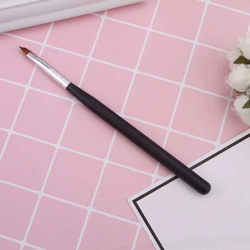 Французский Совет терапии Pen ногтей расставить Кисточки черной ручкой Half Moon