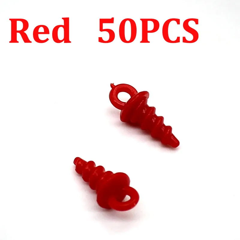 50 Red 50 шт. винт для Бойла пластиковый шуруп для приманки Pop Up Карп Рыбалка Boilie Приманка Держатель Аксессуары Ronnie D Rig терминал снасти Оборудование - Цвет: 50 Red
