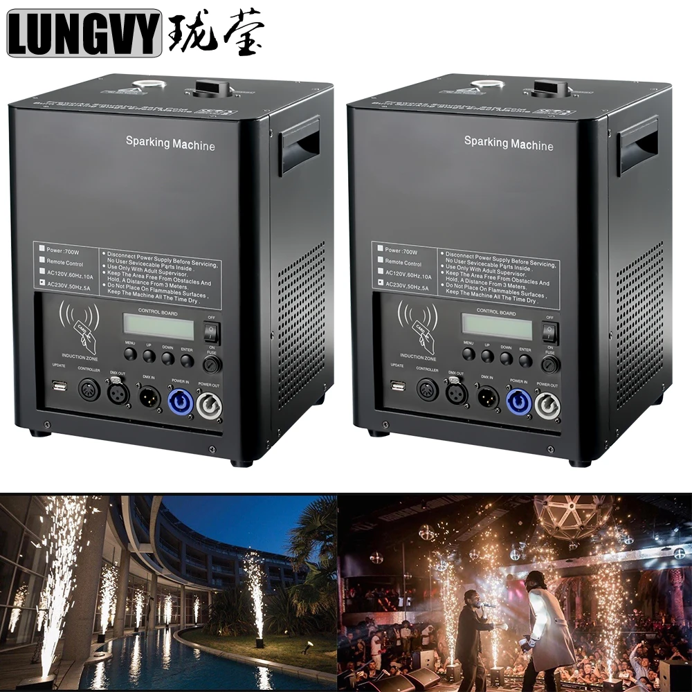 Free Shipping 2pcs/Lot Special Stage Effects China Cold Firework Machine Wedding Fountain DMX Fireworks Sparking | Лампы и освещение