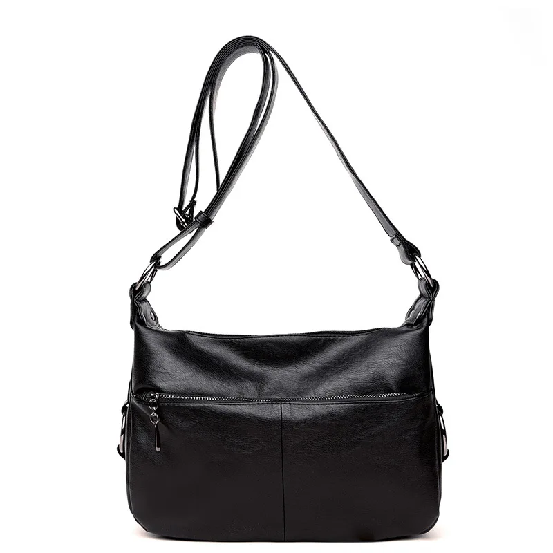 

SUDS Brand Women Bag Soft PU Leather Solid Shoulder Bag Large Capacity Women Messenger Bags Female Casual Shopping Crossbody Bag