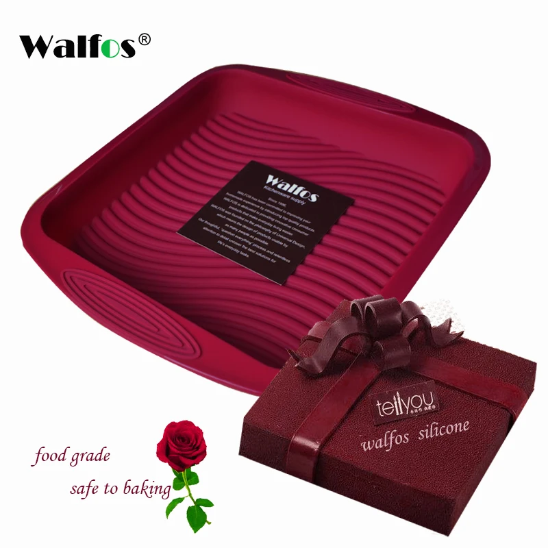 WALFOS DlY квадратная форма 3D силиконовая для торта жаропрочные инструменты выпечки