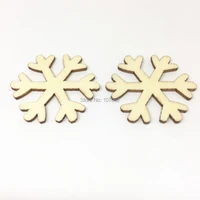 1000pcs 25mm natural wood christmas snowflake embellishments chips crafts home xmas tree decorations confetti