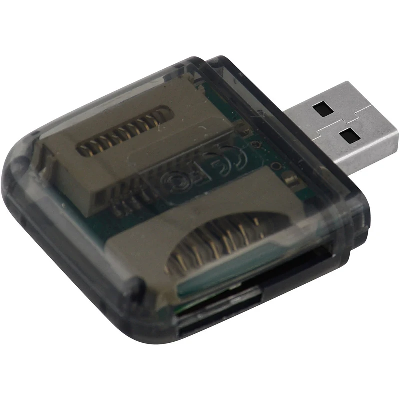 1 шт. черный USB 2 0 флэш памяти кард ридер Все в одном SD/SDHC Micro SD/TF MS Duo M2 карты и