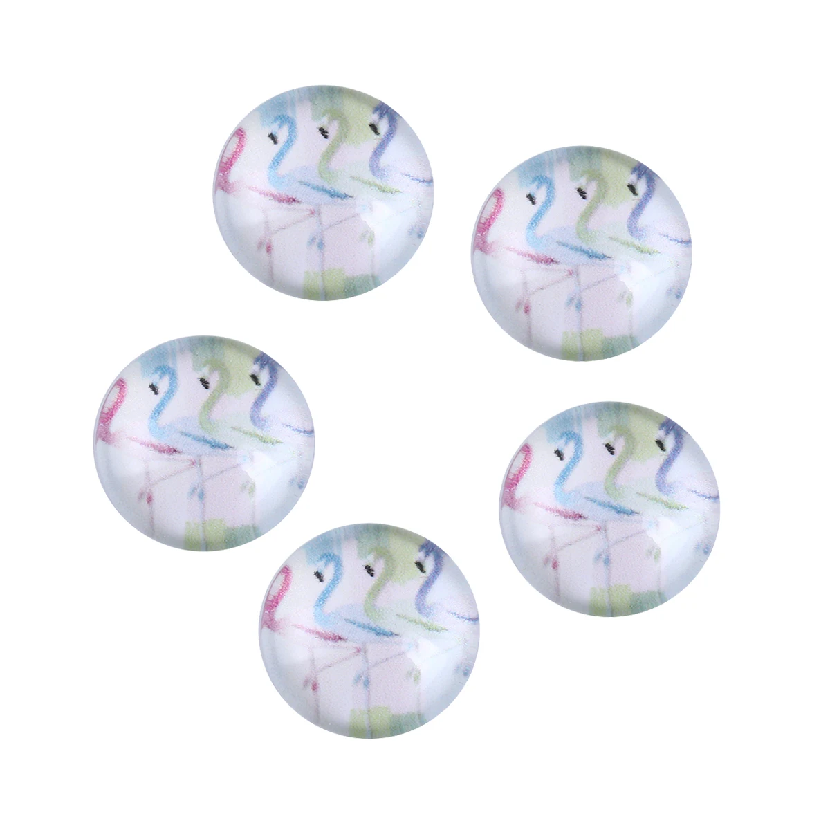 DoreenBeads стеклянное купольное уплотнение круглый кабошон Flatback зеленый лист