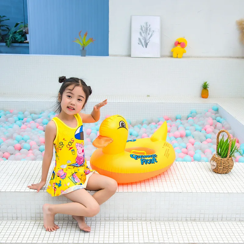 Rooxin желтая утка детское плавающее кольцо для бассейна Надувные круглые детские