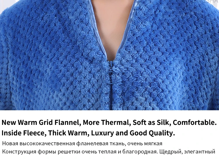 Женские очень длинные размера плюс толстые теплые пижамы мужские Зимние коралловые флисовые ночные рубашки на молнии для беременных фланелевые ночные рубашки