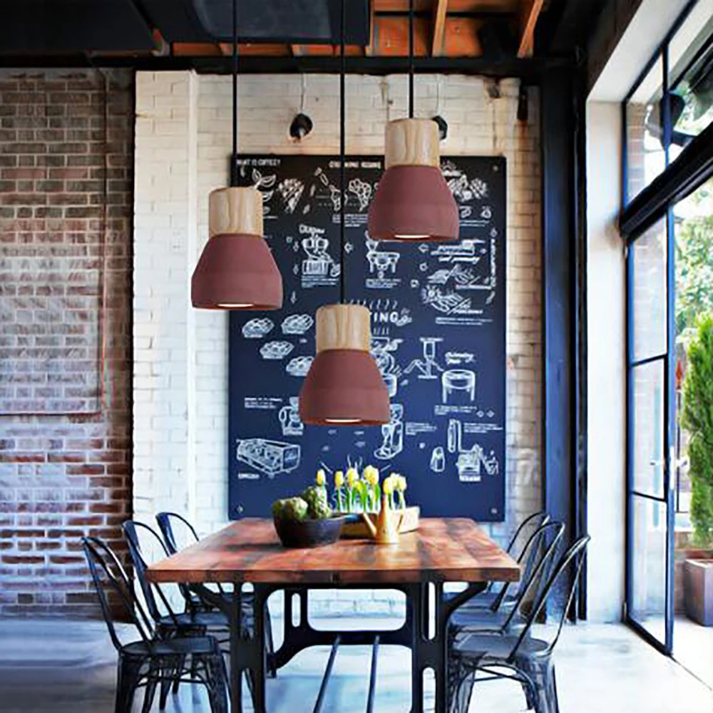 Люстра потолочная светодиодная из цементного камня 4 цвета Е27 | Лампы и освещение