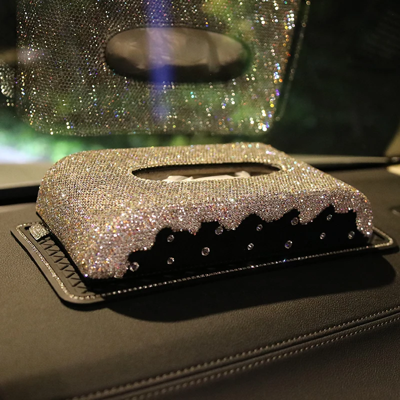 Роскошная полностью Алмазная домашняя тканевая коробка для автомобиля отель