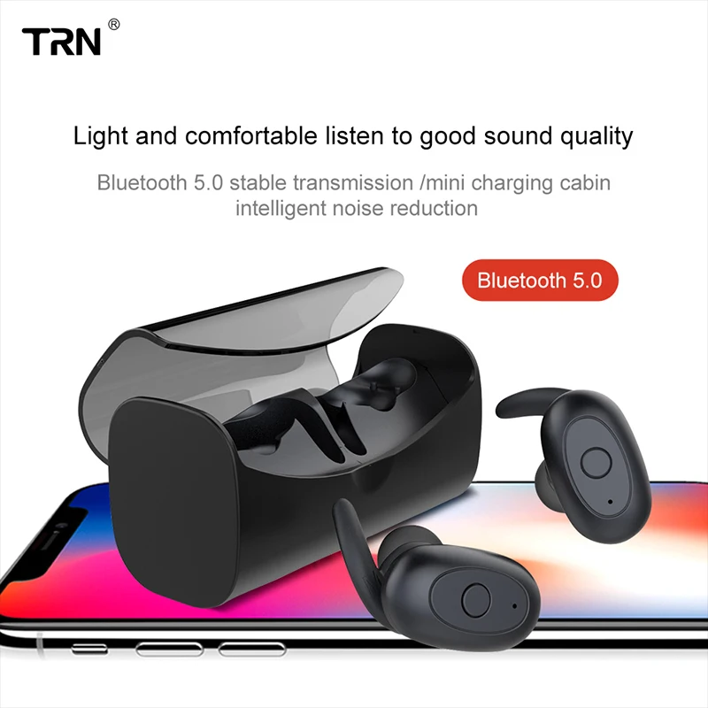 TWS наушники с шумоподавлением и зарядным футляром|Телефонные гарнитуры| |