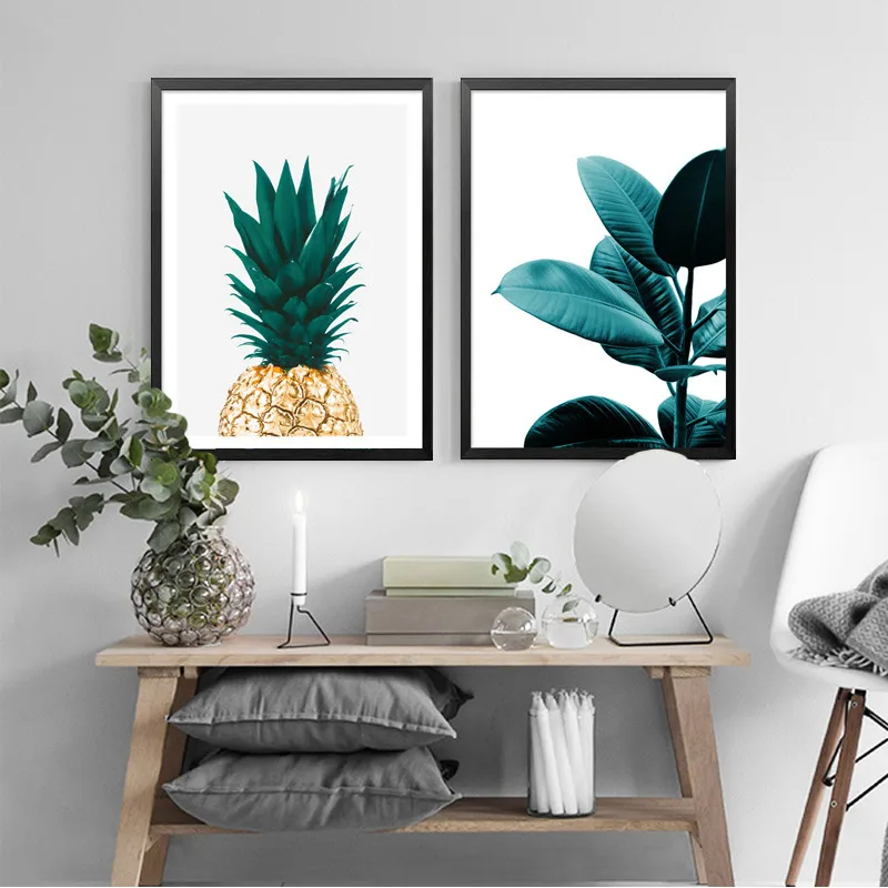 Nordic Poster Pineapple Plant Painting Cuadros Decoracion Ananas Wall Posters Art Canvas Cadre Decoratif Frameless | Дом и сад
