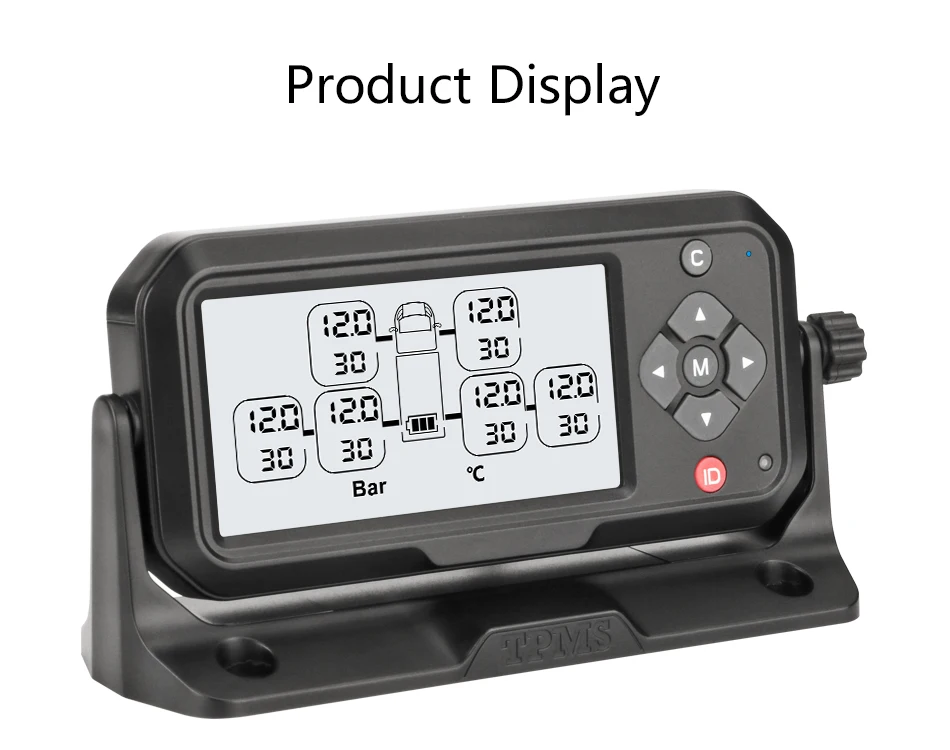 Jansite Грузовик TPMS система контроля давления в шинах батарея мощность PSI Бар дисплей Авто сигнализация Беспроводная с 6 датчиками
