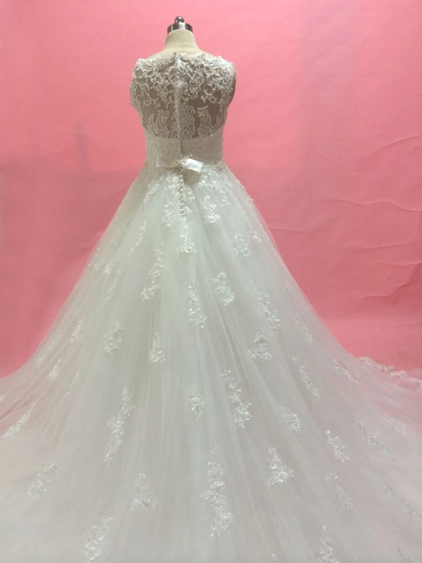 

free shipping ball gown appliques beading wedding dresses 2017 real pictures custom make plus sizes