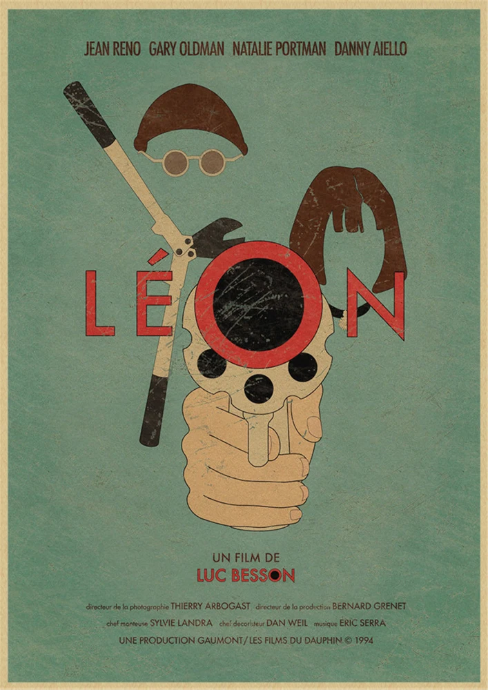 LAITANG Leon, профессиональный винтажный Ретро-постер к фильму, плакат, Настенный декор, украшение для дома - Цвет: Светло-желтый