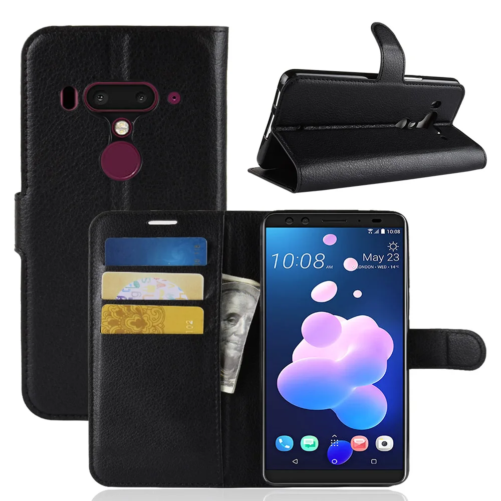 Модный брендовый кожаный чехол кошелек gligle для HTC U12 Plus защитный