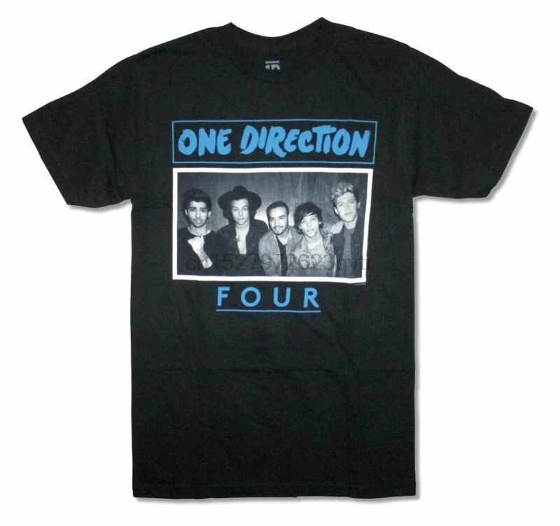 One Direction Four Band изображения Для Взрослых Черная футболка мальчик группа поп-музыки