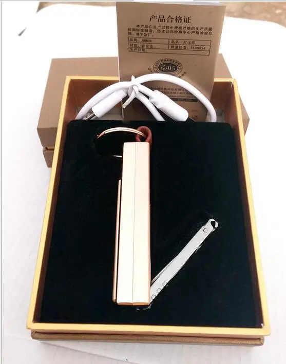 Зажигалка Jobon с USB зарядкой ветрозащитная креативная многофункциональная