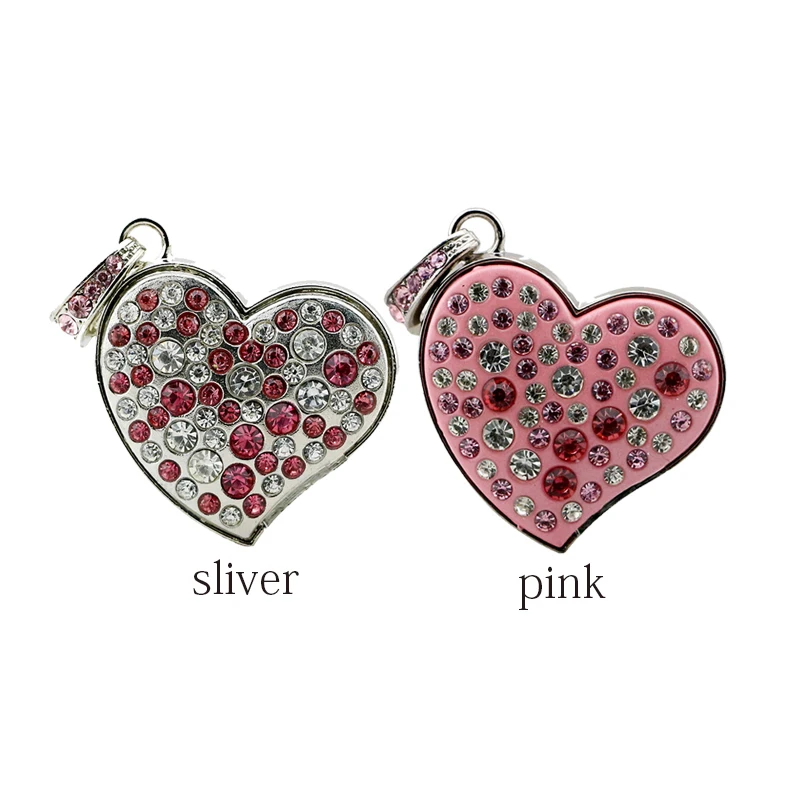 Сердце USB флеш накопитель флэш из дерева с украшением в виде кристаллов сердце