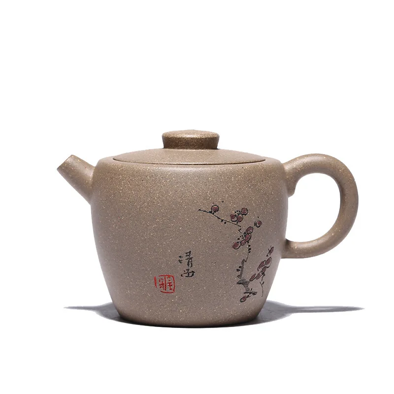 Чайник и чайник из фиолетового песка оригинальный мини-горшок грязи маленький