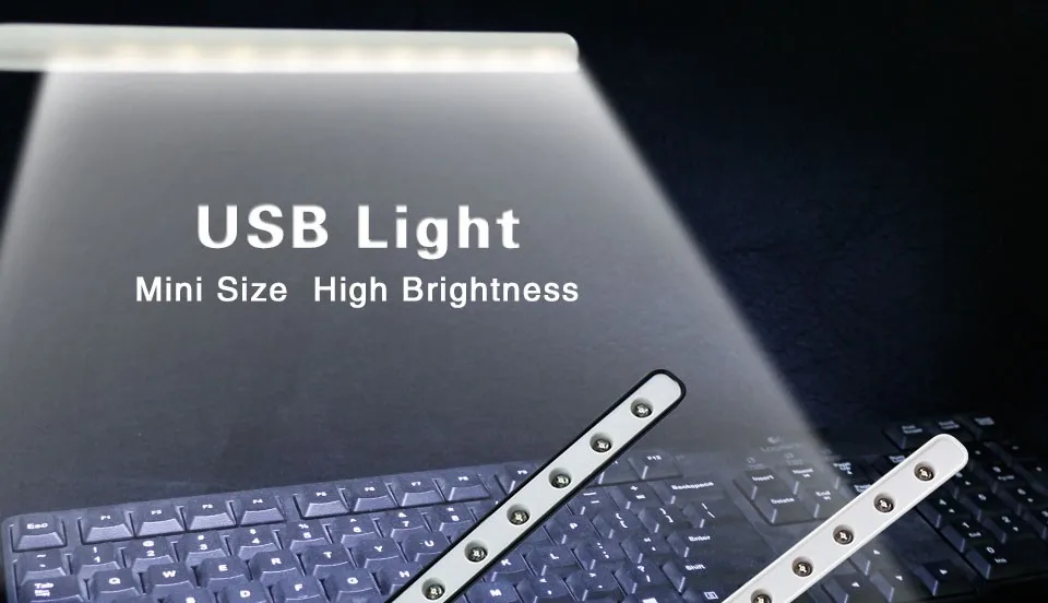 Мини USB светодиодный светильник-книга, светильник для чтения, гибкая USB лампа, настольная лампа для ПК, ноутбука, Дополнительный внешний аккумулятор, лампа для чтения для детей и студентов