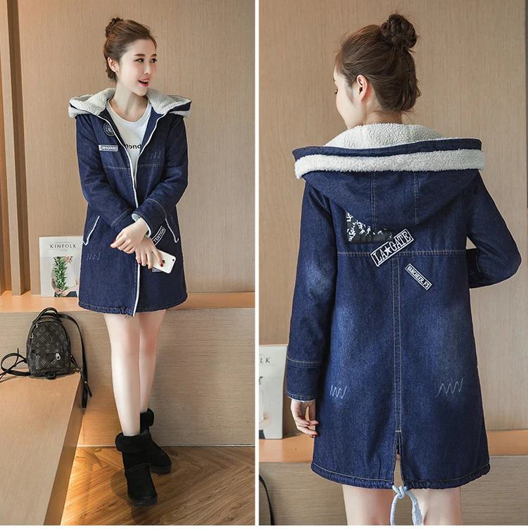 2017 новая осенне-зимняя куртка Женская Ковбойская средней длины овечья шерсть с