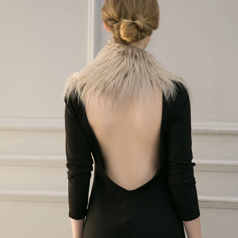 Женский шарф из искусственного меха LVCHI повседневный теплый лисы на выпускной