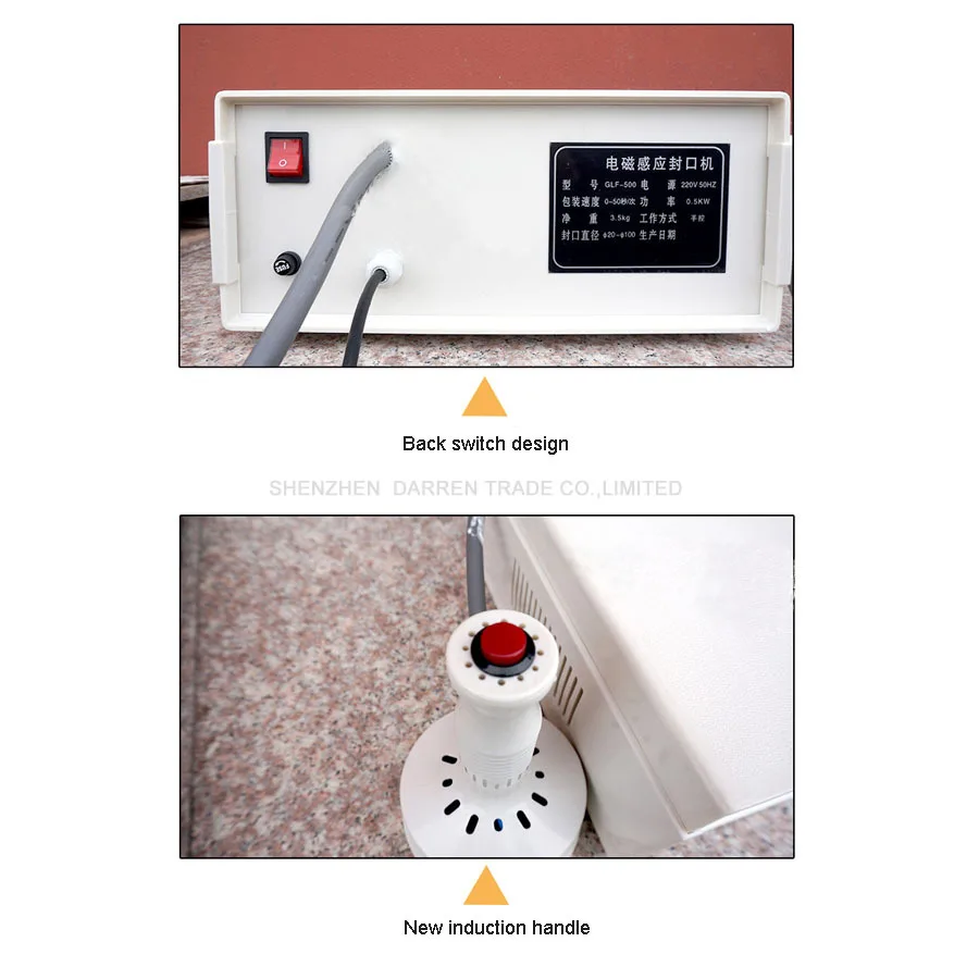 GLF500 машина для запечатывания алюминиевой фольгой устройство герметизации