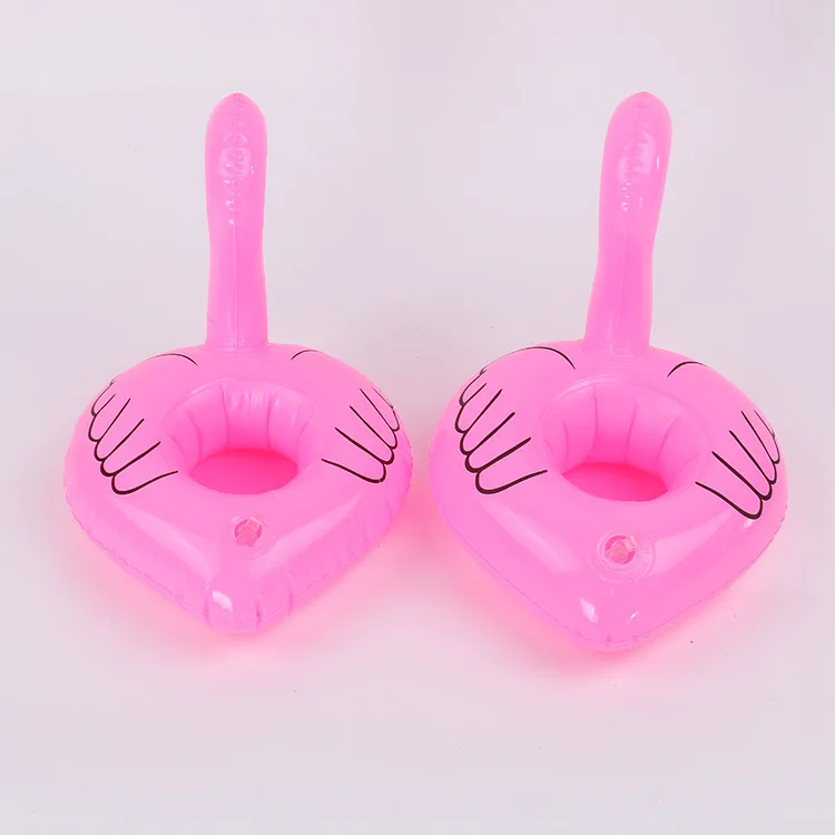 5 шт./лот мини фламинго Плавающий надувной напиток подставка держатель для