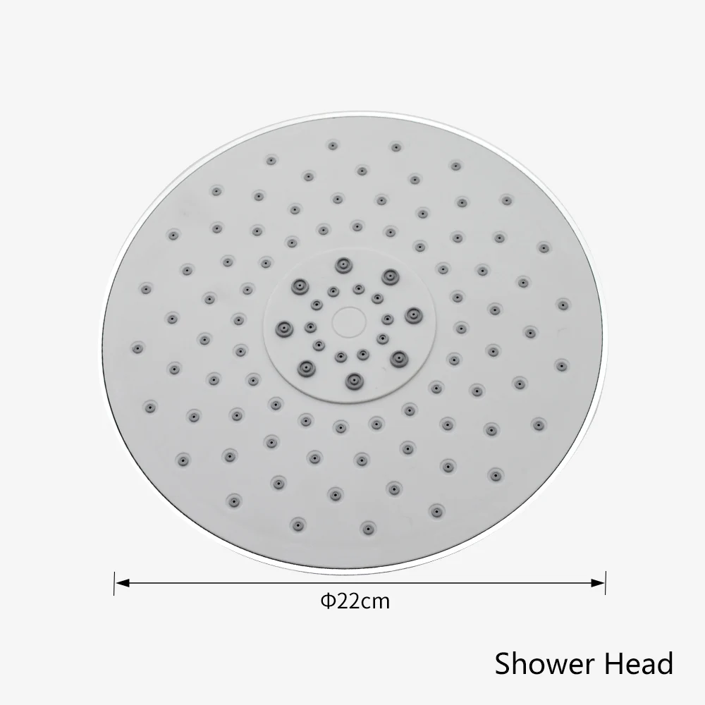 shower head Новинка 9 дюймов/22 мм ABS Хромированная пластиковая верхняя насадка для душа с распылителем для душа потолочная Душевая насадка для Спа душа ванна кран Набор - Цвет: shower head