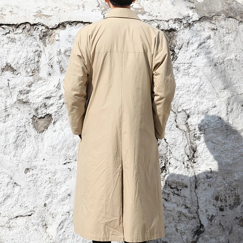 Мужская одежда новинка весны 2016 ультрадлинный плащ в британском стиле без