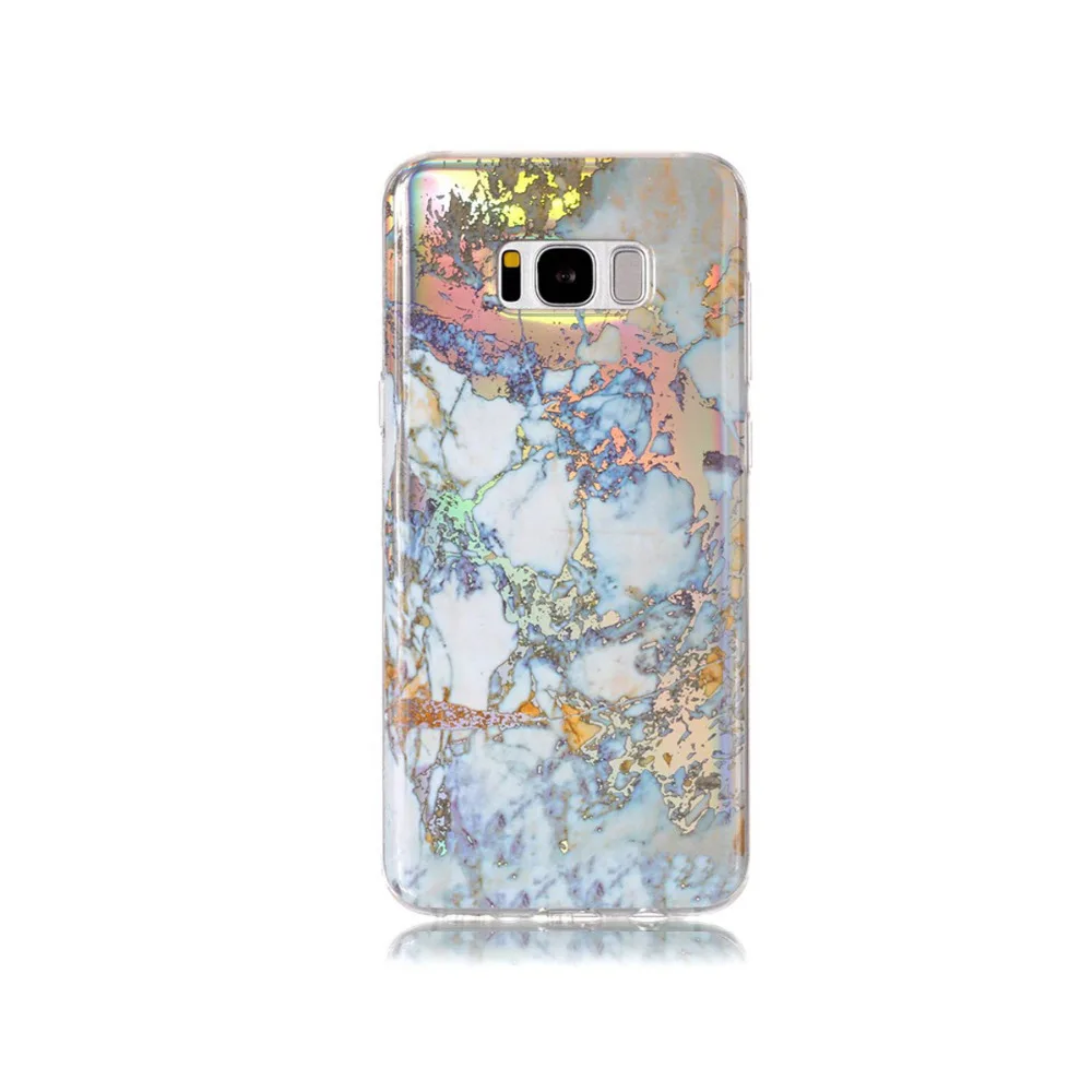 Кимвуд Телефон чехол для samsung Galaxy S6 край Силиконовые Мягкий Мрамор Coque Чехлы S7 S8 Plus
