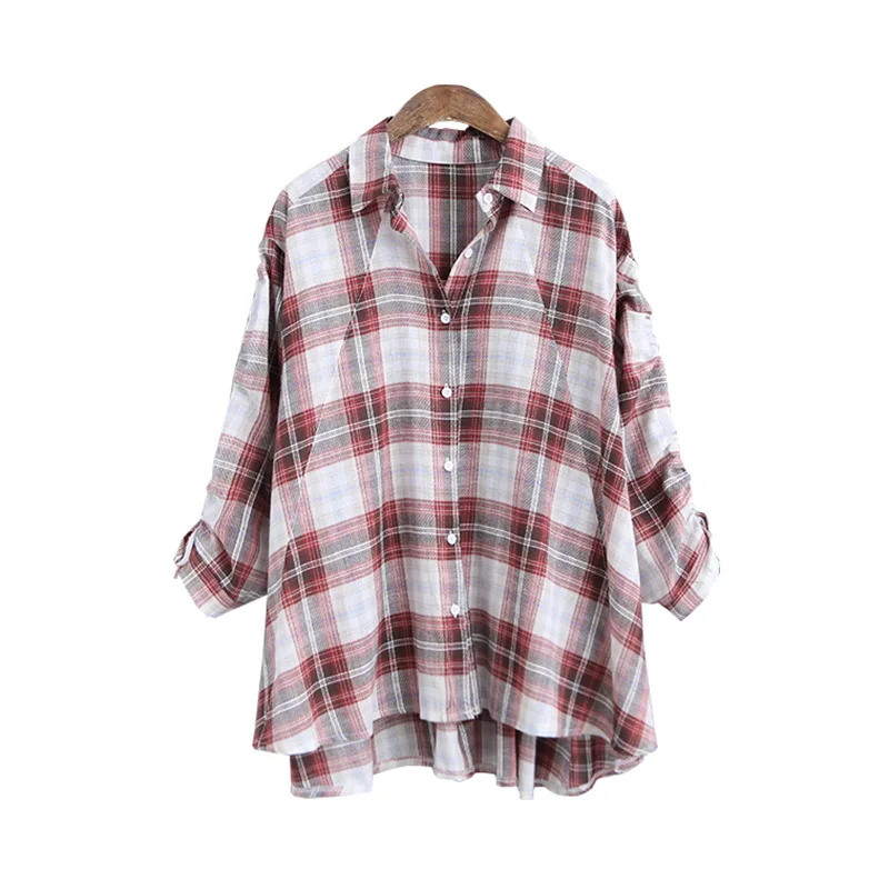 Женские топы 2019 летние обычные рубашки с рукавом летучая мышь и пуговицами