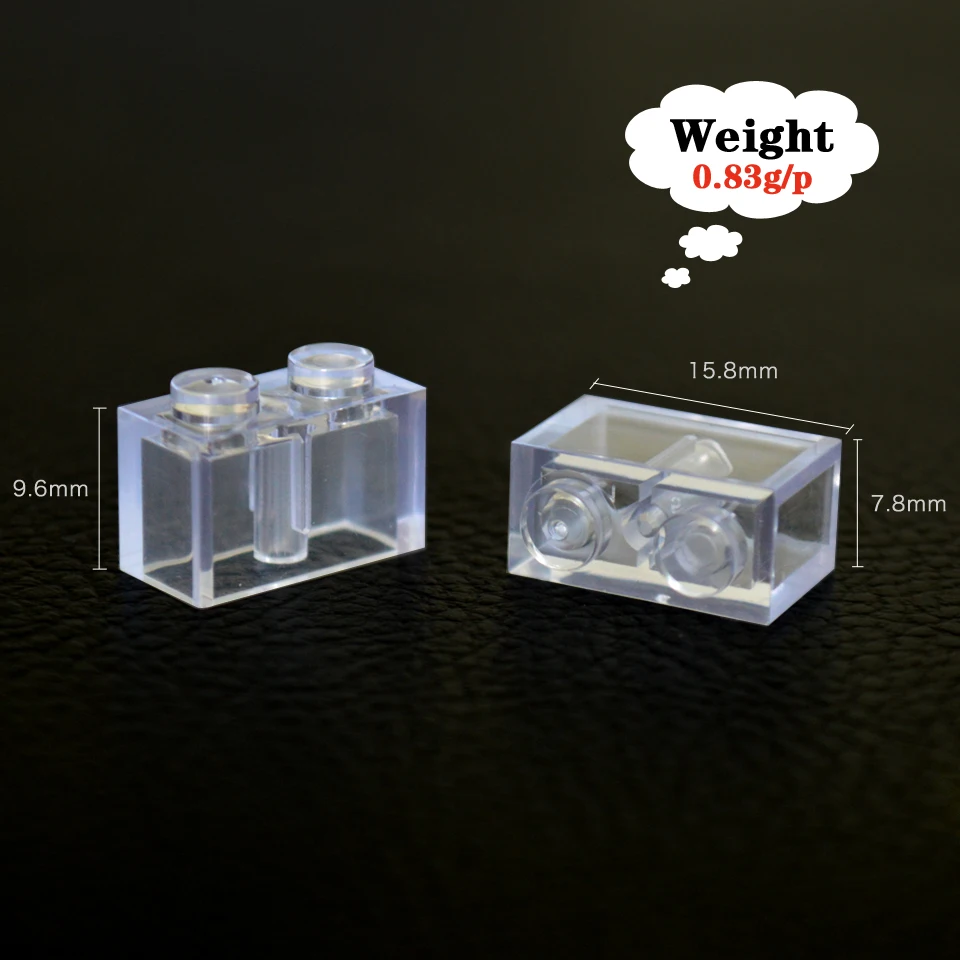 Smartable прозрачный кирпич 1x2 строительные блоки DIY креативные игрушки для детей Совместимые основные бренды 3004 120 шт./лот