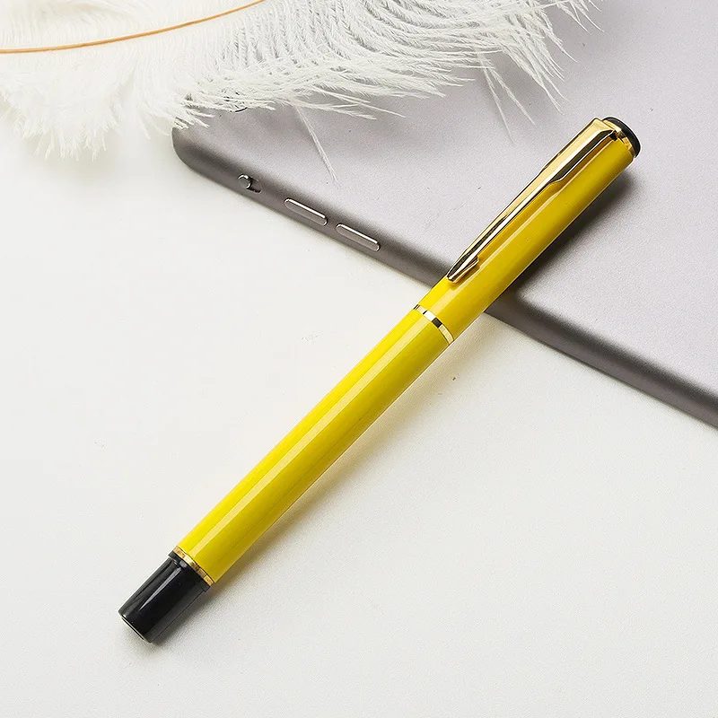 1 шт. 0 5 мм черные чернила офисная металлическая гелевая ручка деловые дела