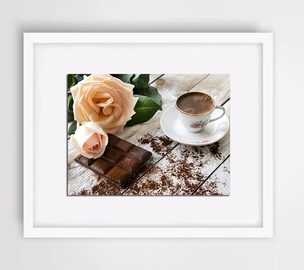 Алмазная 5D Вышивка сделай сам картина из страз кофе и розы вышивка крестиком