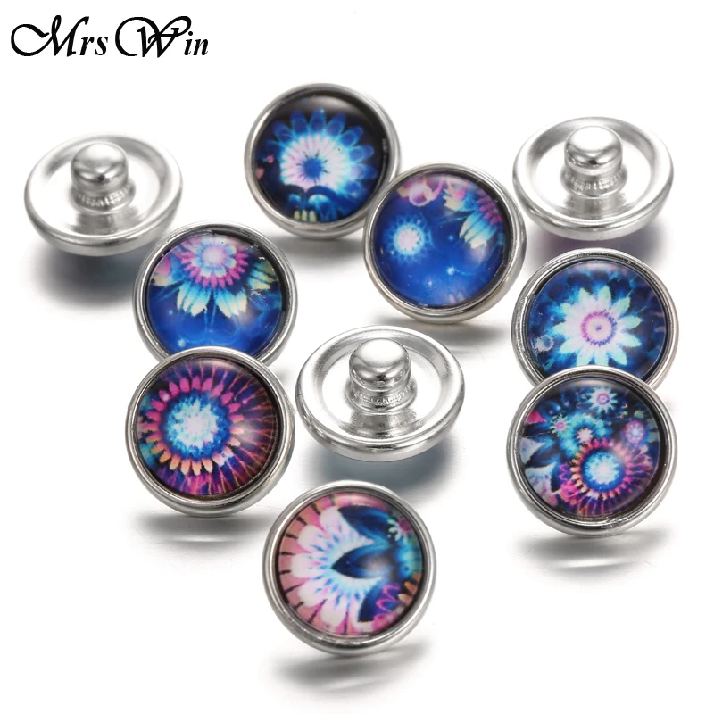 Винтажная круглая стеклянная Кнопка Mrs Win кнопка для ювелирных изделий 10 шт./лот 18