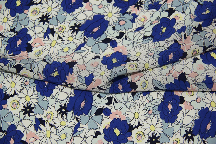 100% шелковое платье из крепдешина с принтом рубашка дизайнерская ткань для