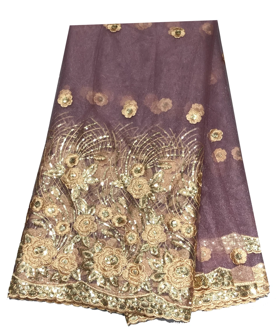 2019 последние Нигерии ткани с сетчатыми кружевами Высокое качество Тюль