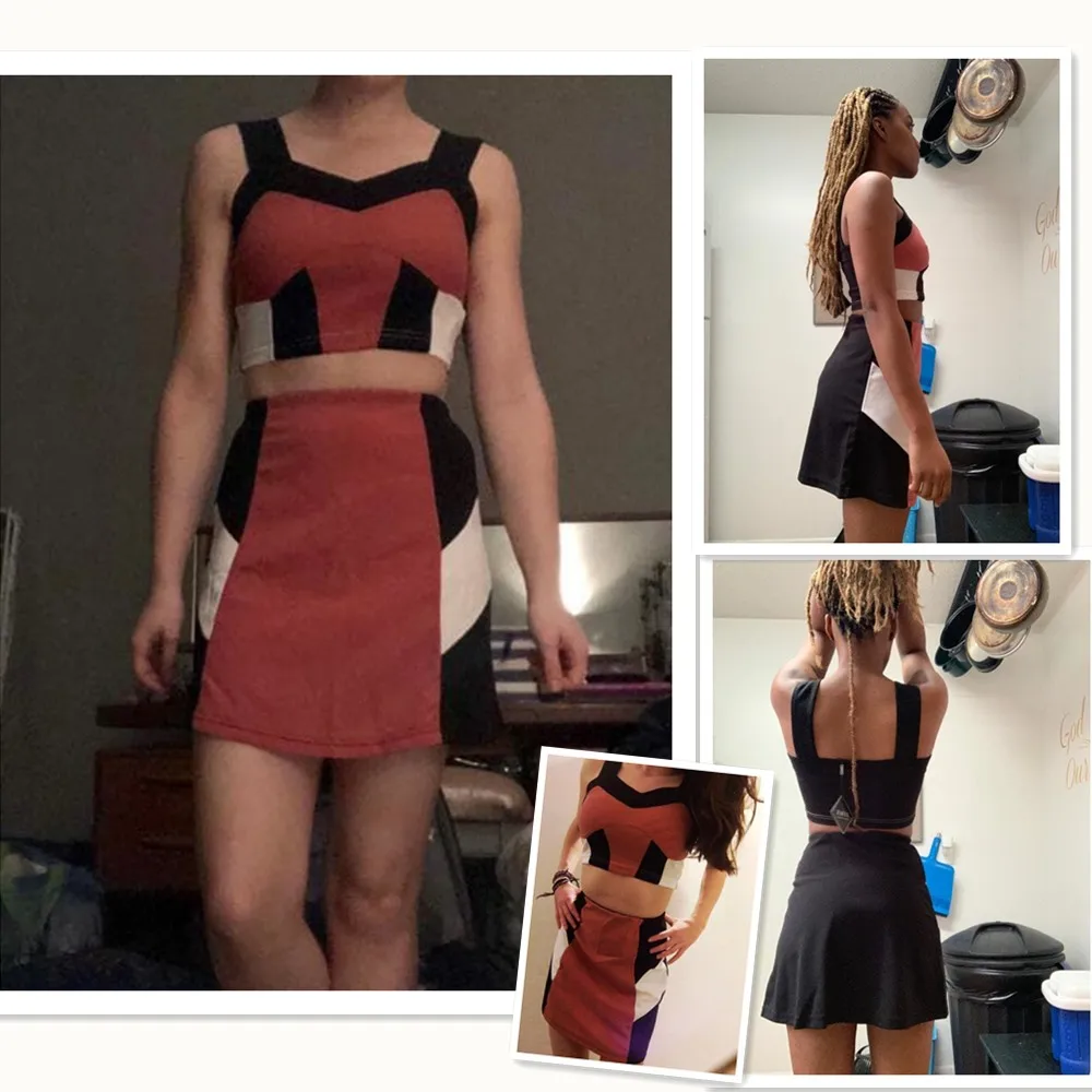 ZAFUL Женские Комплекты Милая Воротник Без Рукавов Растениеводство Цвет Блок Топ