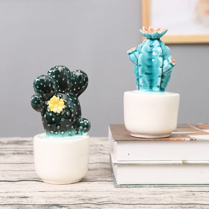 home decoration accessories ornaments decor modern kawaii ceramics cactus Nordic for living room office bedroom desk | Дом и сад