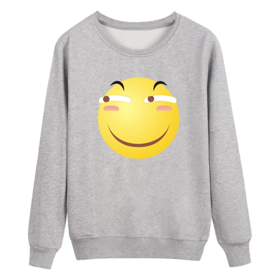 Забавный Grappige Gezicht Принт футболки с эмоджи мальчики/девочки зима Zwart Katoen Mode