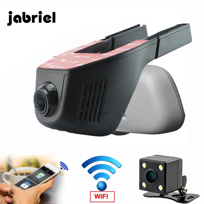 

Видеорегистратор Jabriel, скрытый мини-видеорегистратор, Wi-Fi, Full HD 1080P, двойной видеорегистратор, Wifi