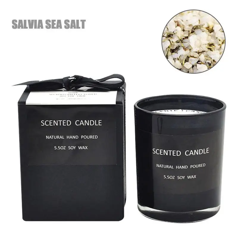 Sage sea salt Ароматические свечи подарок ко дню матери ароматические свечи для женщин помощь спокойный сон Свадебные праздничное украшение для вечеринок - Цвет: Sage sea salt